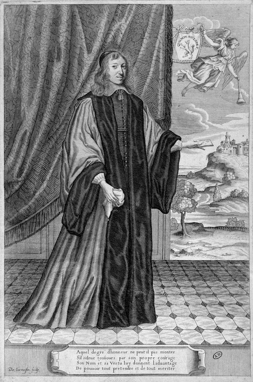 Portrét Nicolase Fouqueta. sd. Rytina 19. století od Unknown artist