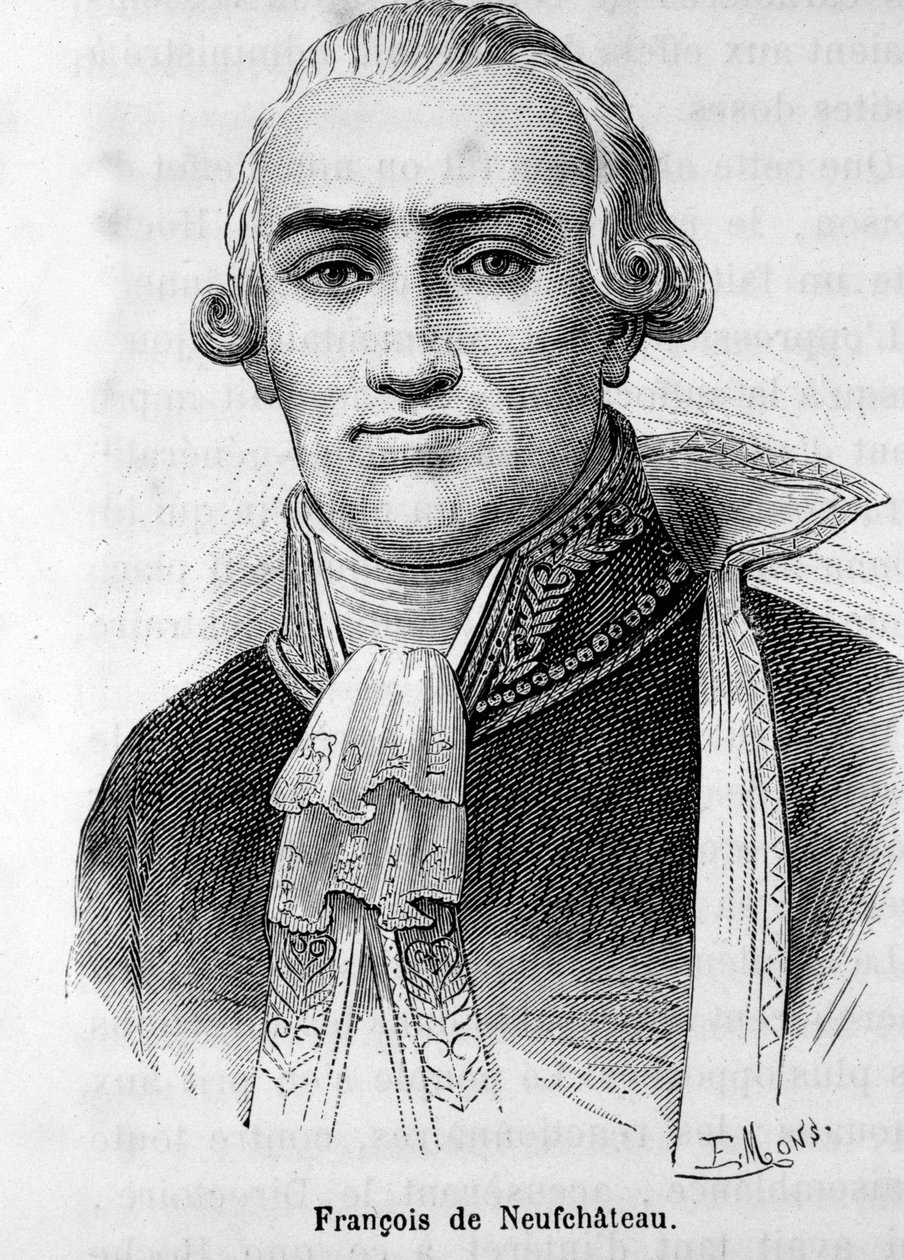 Portrét Nicolase Louise Francoise de Neufchateau (1750-1828), francouzského spisovatele a politika. od Unknown artist
