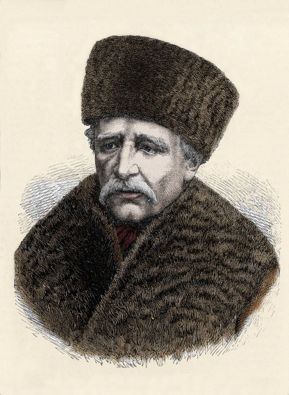 Portrét Nilse Adolfa Erika (Erica) Barona Nordenskjolda (Nordenskiold) (1832-1901), švédského přírodovědce a cestovatele. Rytina z konce 19. století. od Unknown artist