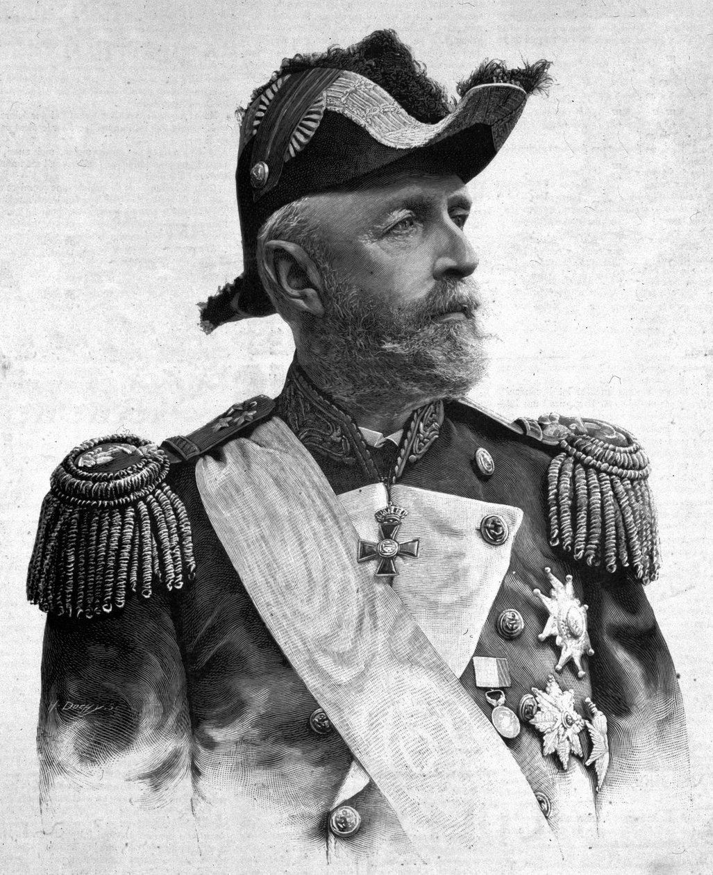 Portrét Oscara II (1829-1907), krále Švédska a Norska. od Unknown artist