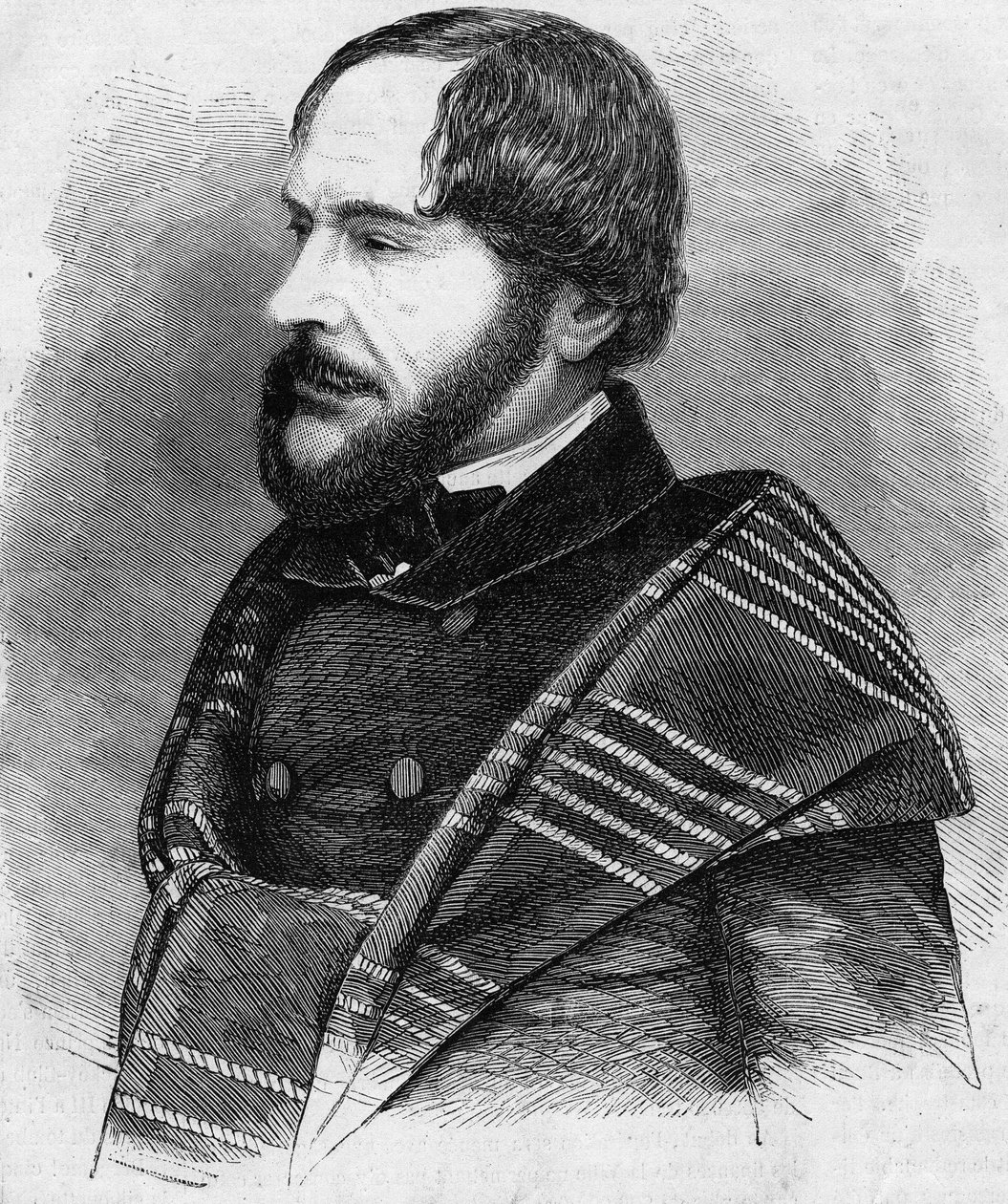 Portrét PHILARETE CHASLE (1798-1873), kritik a muž francouzských dopisů. Rytina z roku 1873 od Unknown artist