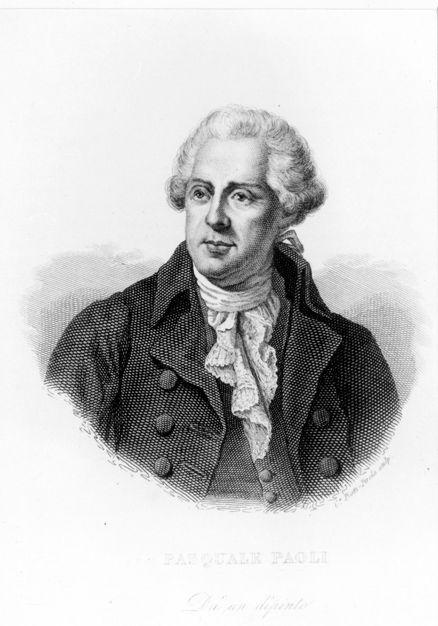 Portrét Pasquale nebo Pascal Paoli (1725 - 1807), Patriote Corsica. od Unknown artist