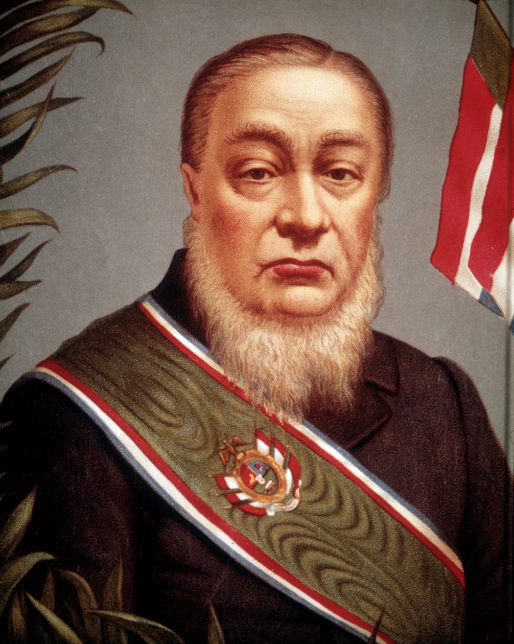 Portrét Paula Krugera (1825 - 1904), jednoho ze zakladatelů a tehdejšího prezidenta Transvaalské republiky v roce 1852. od Unknown artist