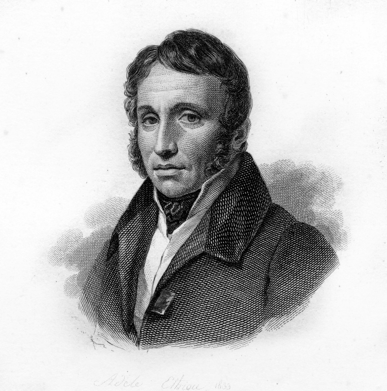 Portrét Paula Louise Couriera, francouzského pamfletáře a epistoláře (1772-1825), rytina z 19. století od Unknown artist
