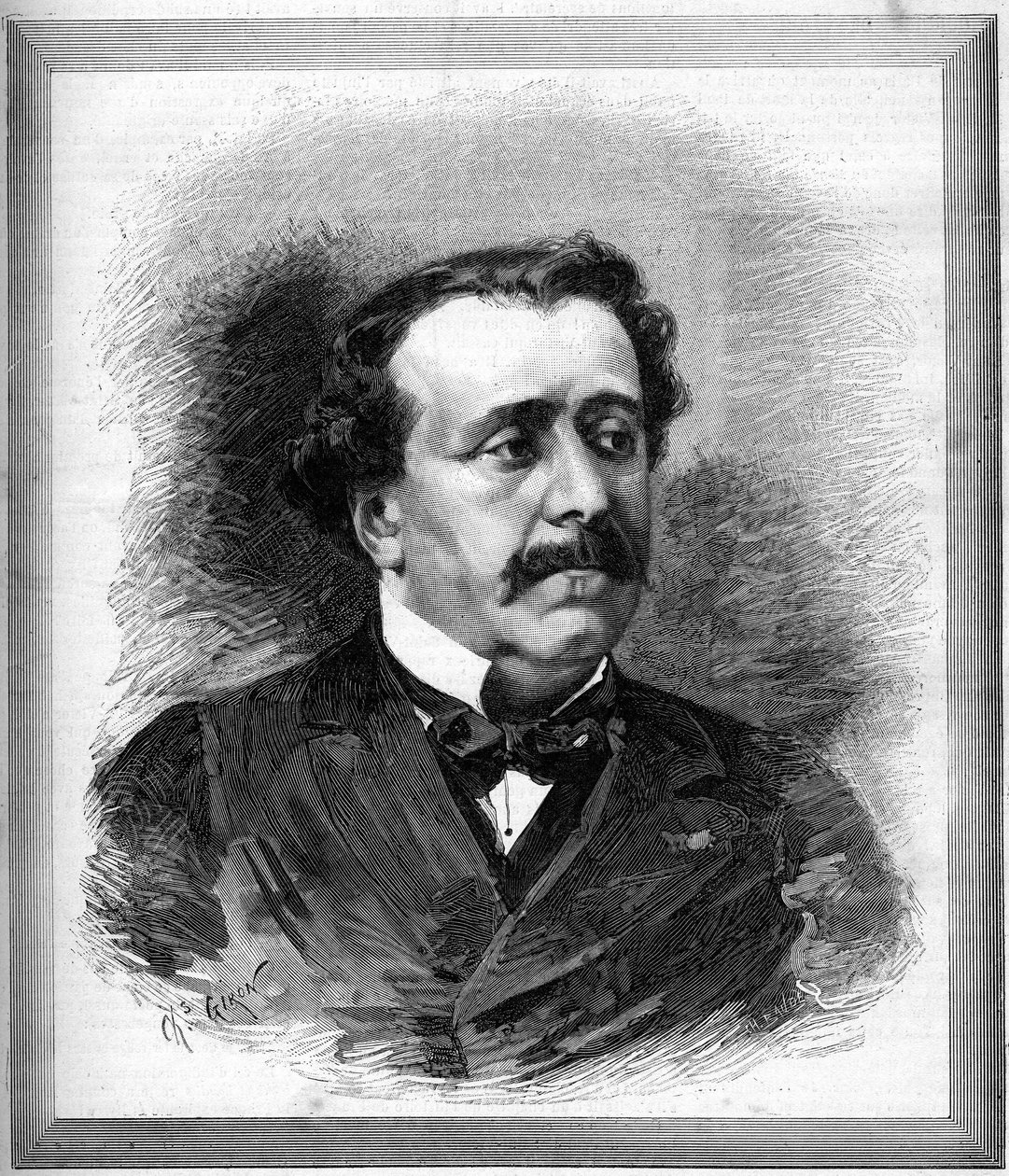 Portrét Paula de Saint-Victor (Saint Victor) (1825-1881), francouzský spisovatel. od Unknown artist