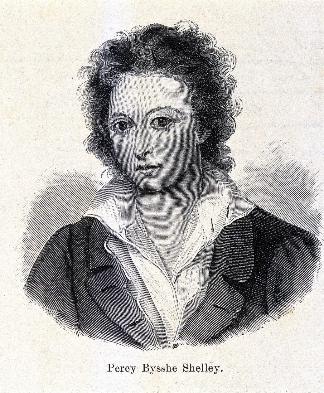 Portrét Percyho Bysshe Shelleyho, britského básníka (1792-1822). od Unknown artist