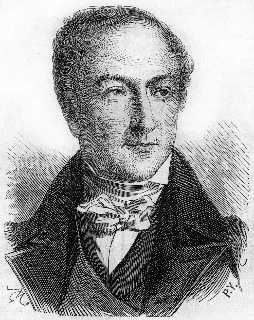 Portrét Peyronnet (nebo Peyronet), francouzský politik (1778 - 1854). od Unknown artist