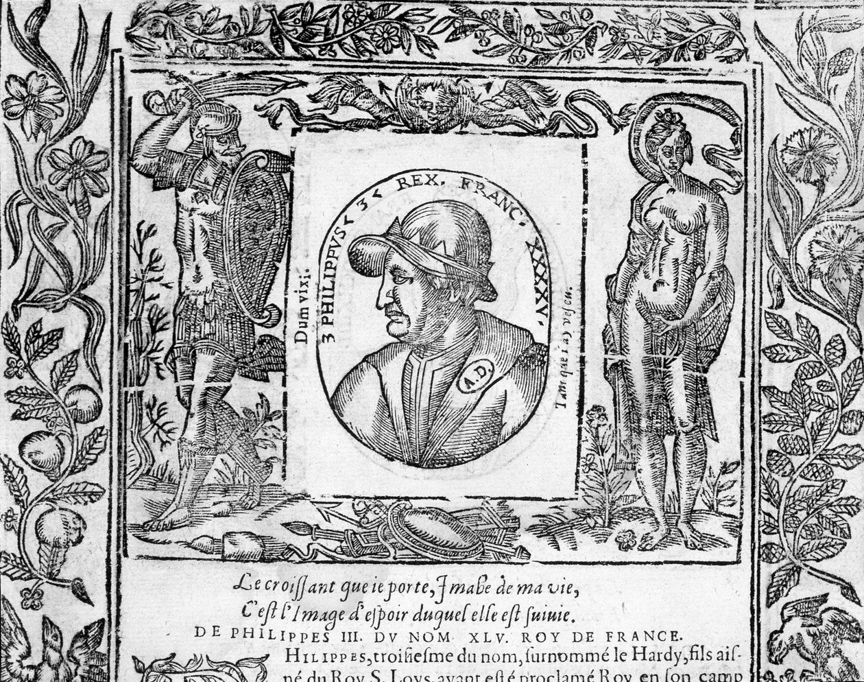 Portrét Filipa III. Le Hardiho, francouzského krále v letech 1270 až 1285. od Unknown artist