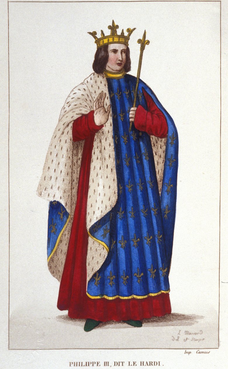 Portrét Filipa III. Hardiho. rytina z roku 1830 od Unknown artist