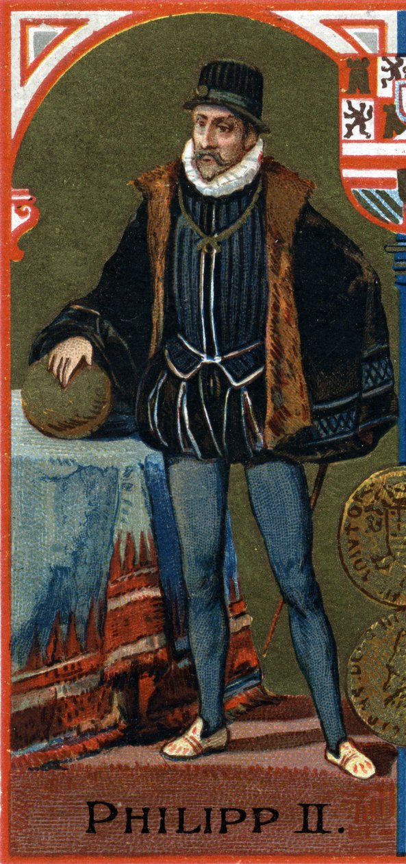 Portrét Filipa II. (1527-1598), španělského krále. od Unknown artist