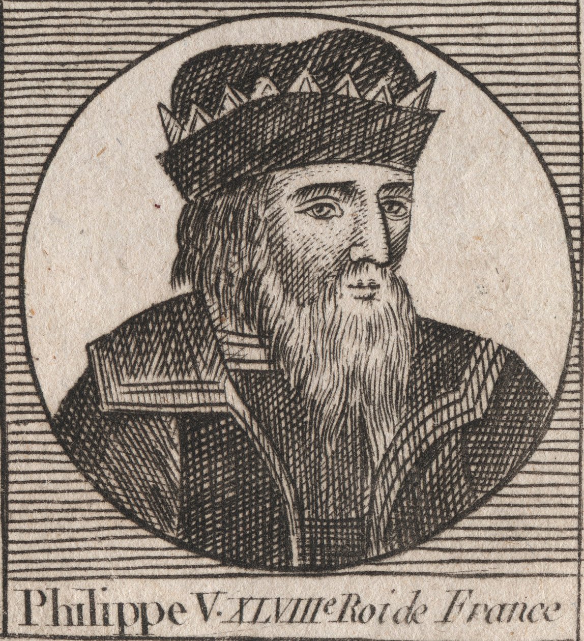 Portrét Filipa V. Dlouhého (1294 - 1322), francouzského krále - Philippe V (1294-1322) 