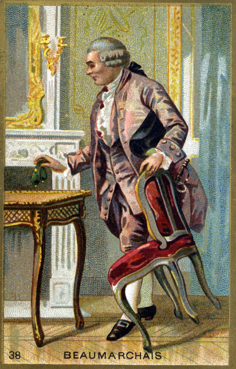 Portrét Pierre-Augustina Carona de Beaumarchais (1732-1799), francouzského spisovatele a dramatika. od Unknown artist