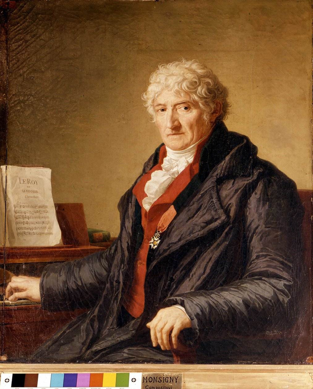 Portrét Pierre Alexandre Monsigny (1729-1817), francouzský skladatel. Obraz z roku 1812. Knihovna opery Paříž. od Unknown artist