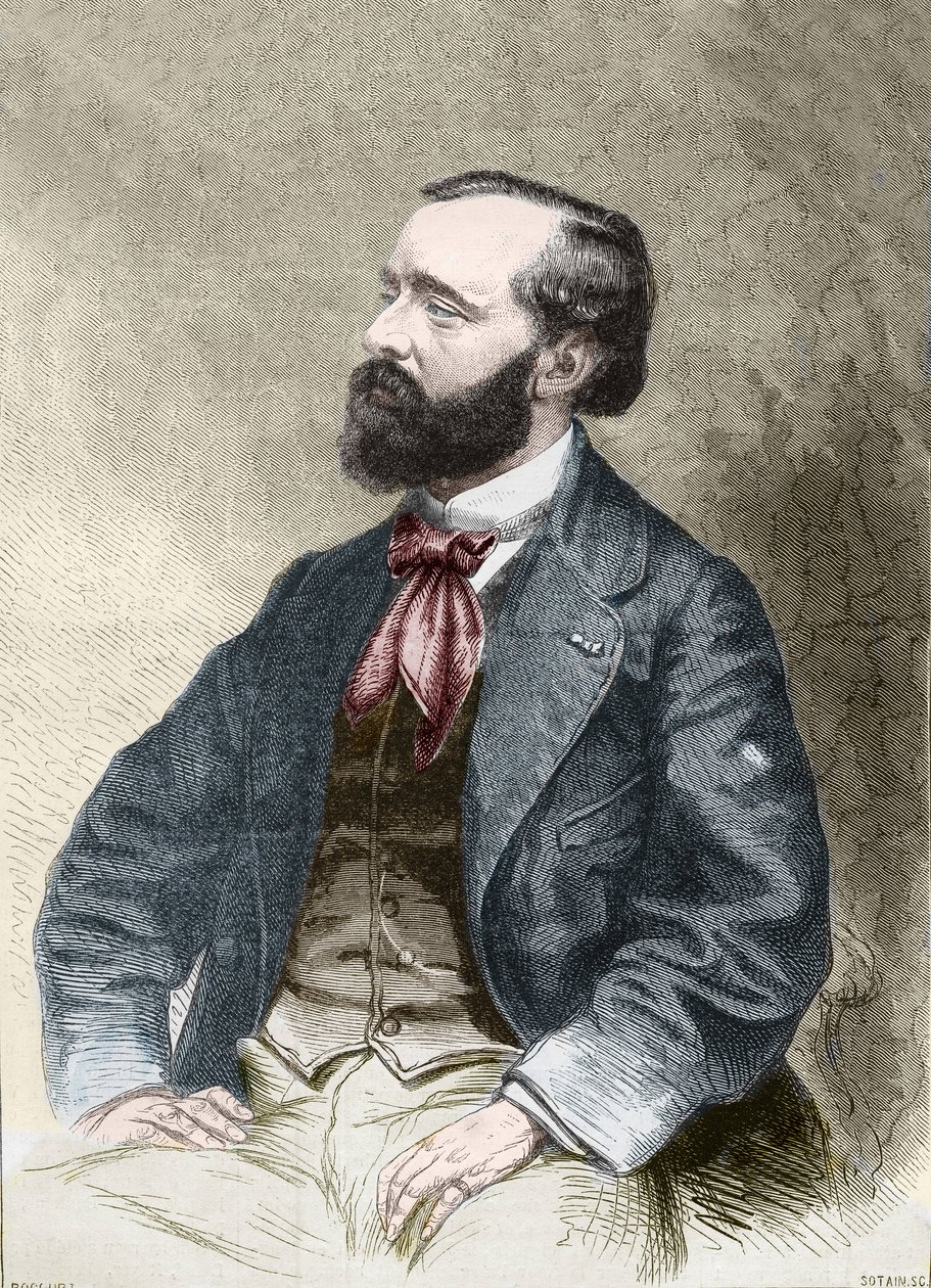 Portrét Pierre Alexix Ponson du Terrail, spisovatel, folietonista 1829-1871. od Unknown artist