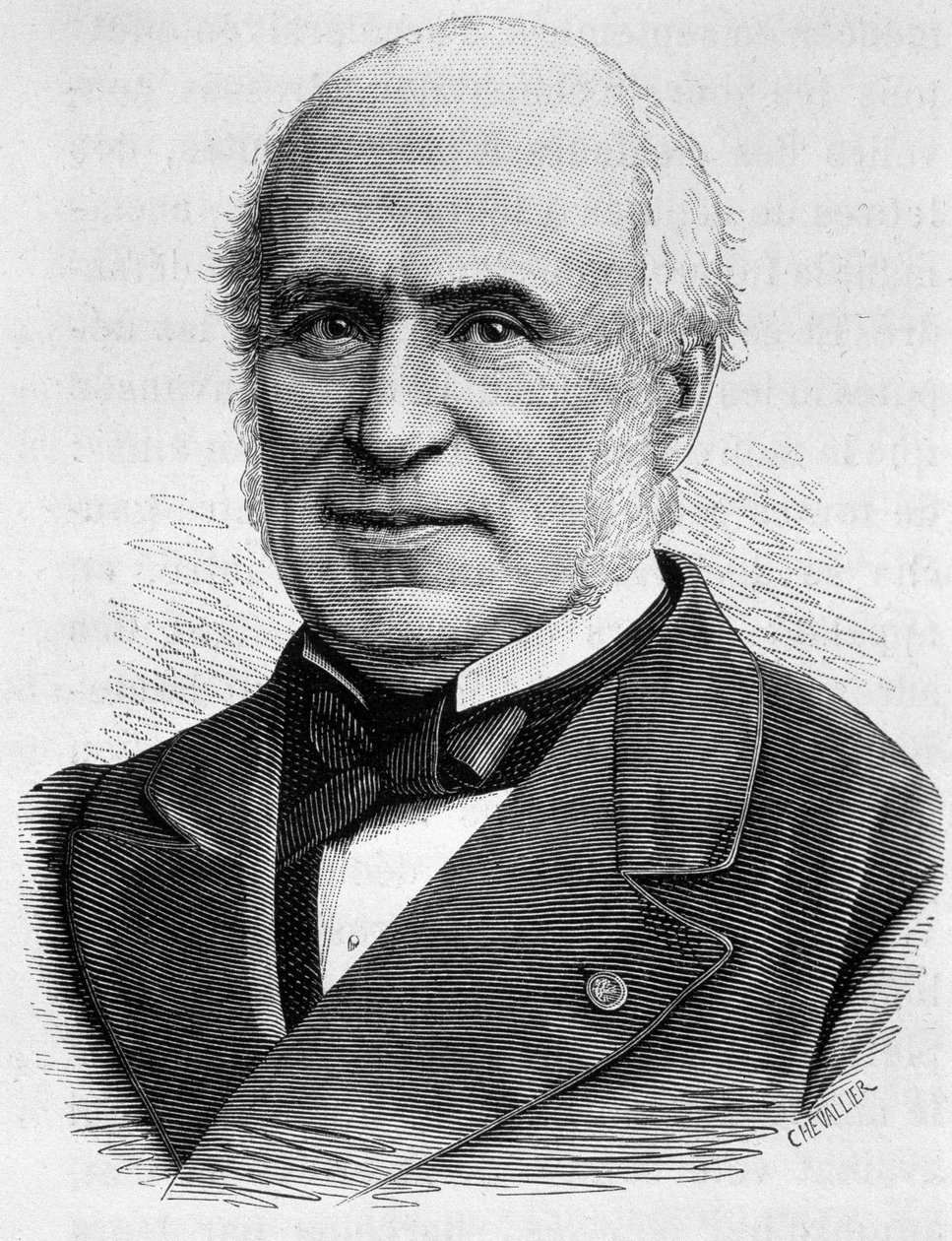 Portrét Pierra Charlese Chesnelonga (1820 - 1899). Rytina konce 19. století v „Histoire de France““ od H. Martina. od Unknown artist