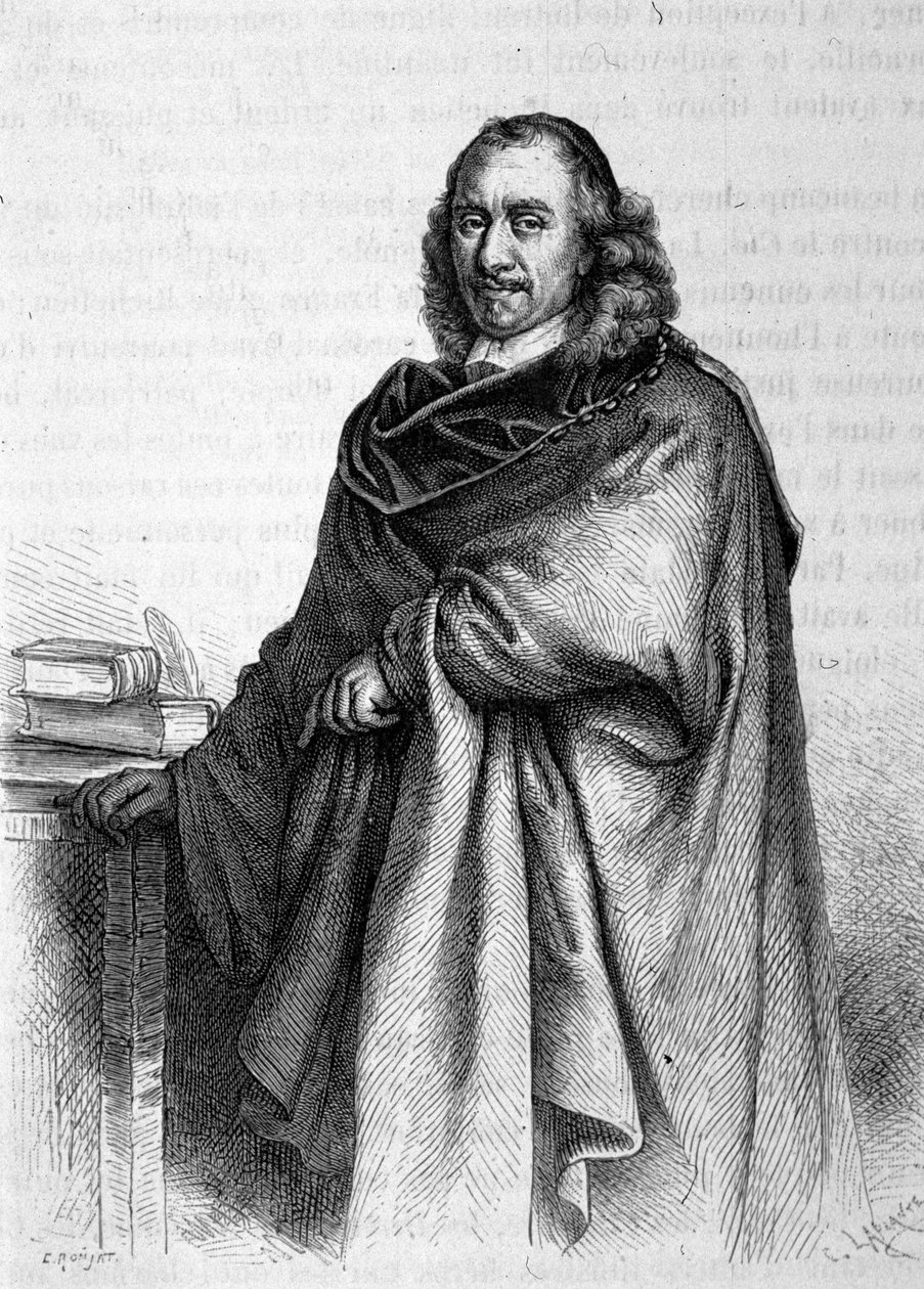 Portrét Pierra Corneille (1606 - 1684), francouzského dramatického básníka. od Unknown artist
