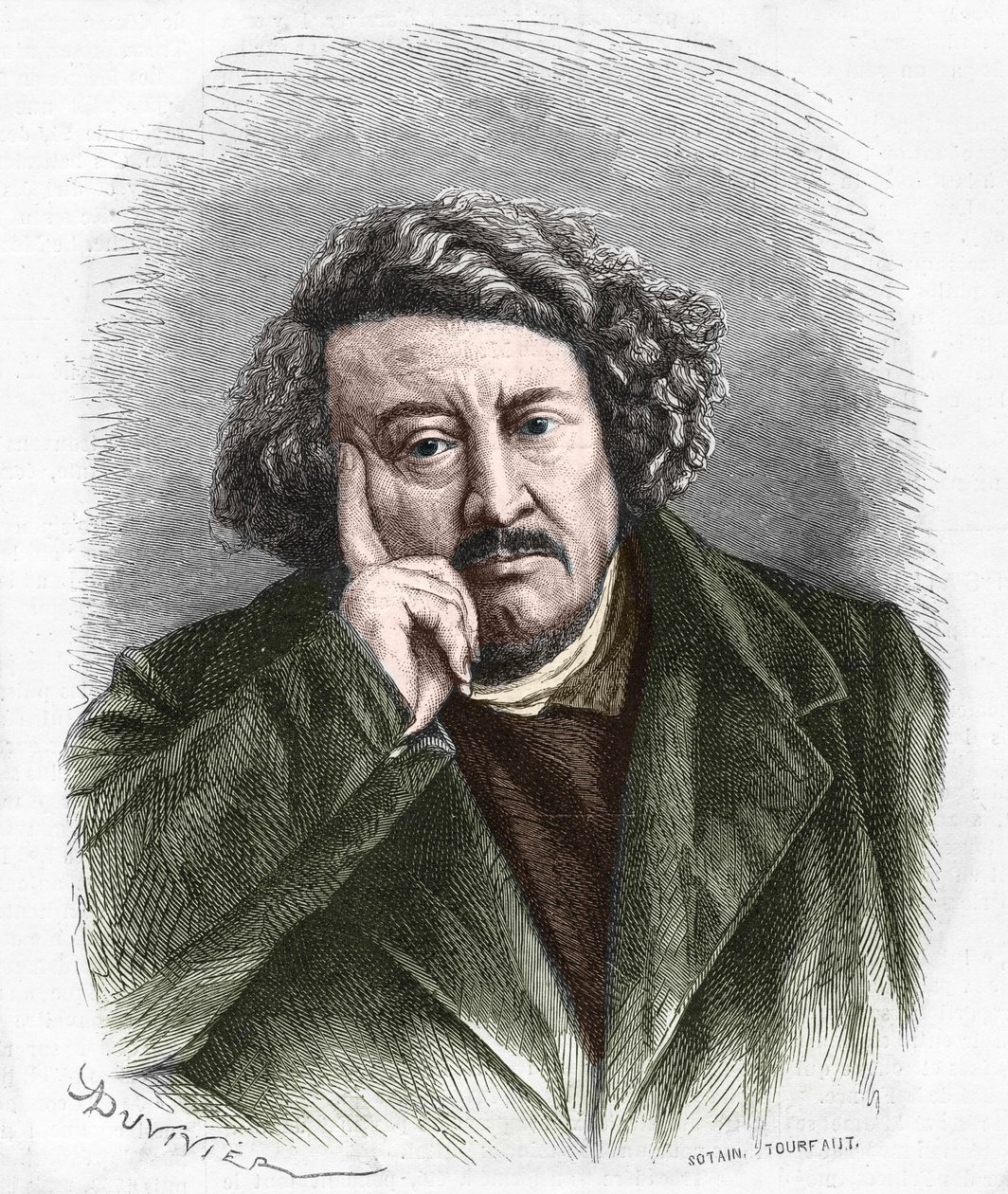 Portrét Pierra Lerouxe, francouzského filozofa, publicisty a politika (1797 - 1871). od Unknown artist