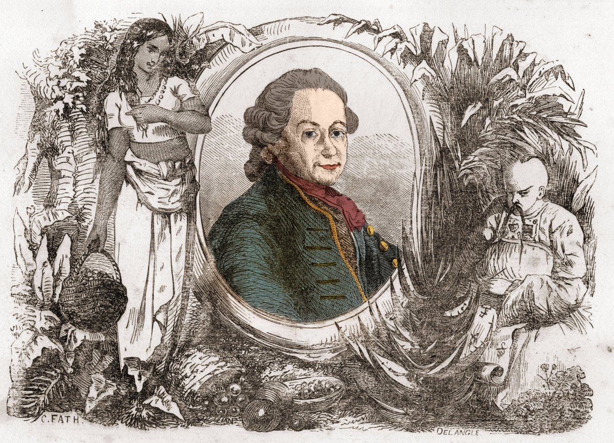 Portrét Pierra Poivreho (1719-1786), francouzského koloniálního správce a agronoma. od Unknown artist