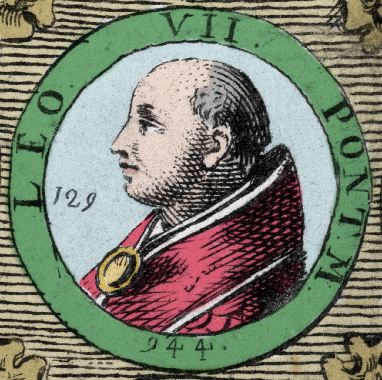 Portrét papeže Lva VII (Leone) papež z let 936 až 939. od Unknown artist