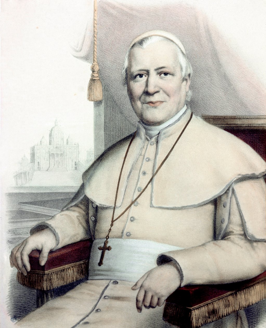 Portrét papeže Pia (Pia) IX (Giovanni Maria Mastai Ferretti od Unknown artist