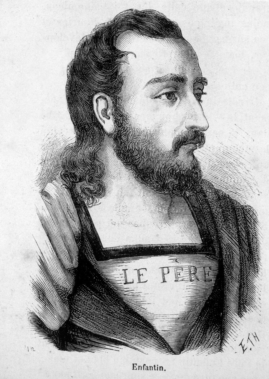Portrét Prospera Barthelemyho Enfantina (1796-1864), francouzského inženýra a socialisty, šiřitele Saint Simonism (Saint Simonism). od Unknown artist