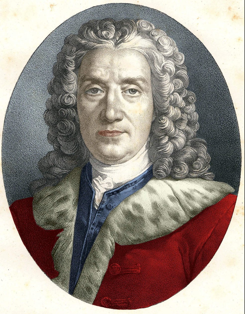 Portrét Prospera Jolyota, Sieur De Crais-Billon, dit Crébillon (otec) (1674 - 1762) francouzský dramatik od Unknown artist