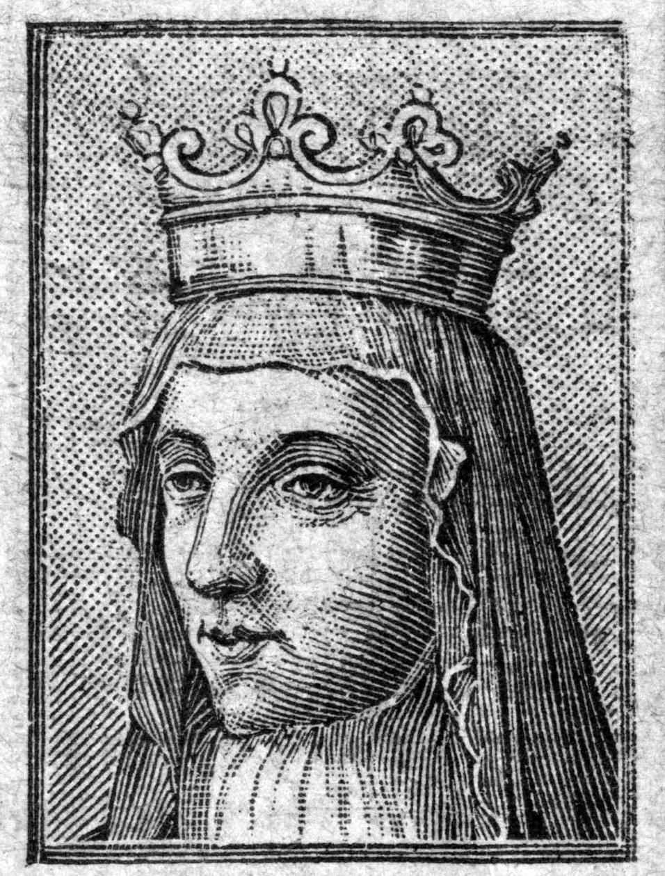 Portrét Radegonde (asi 520-587), francouzské královny, manželky Clotaire (Clothaire). od Unknown artist