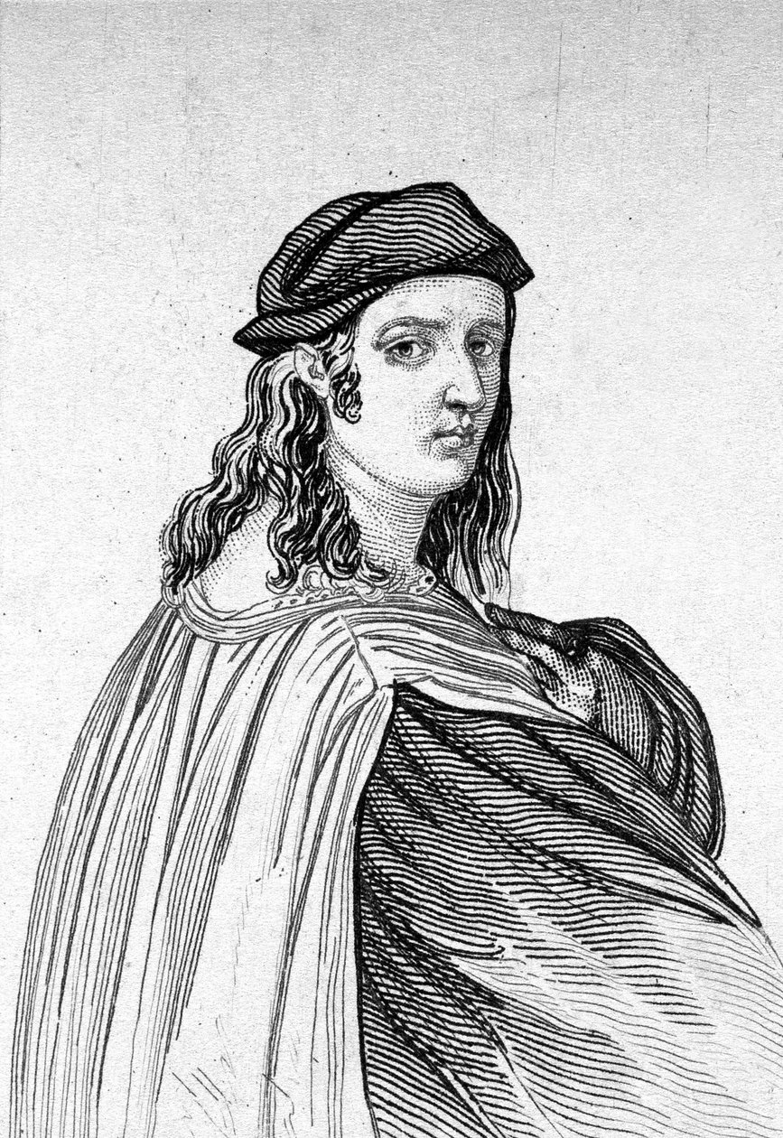 Portrét Raphaela (Raffaello Sanzio 1483 - 1520), italský malíř. od Unknown artist