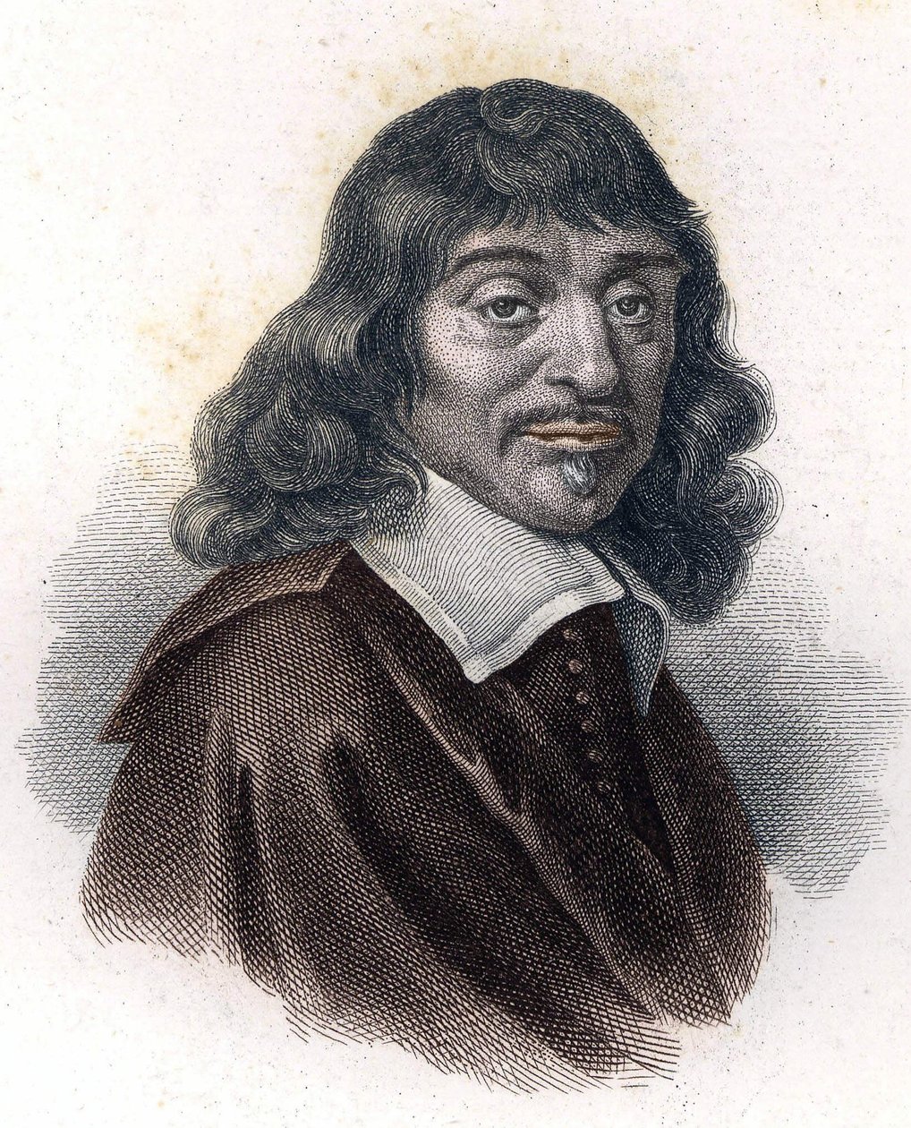 Portrét René Descartese, grav. 19. století. od Unknown artist