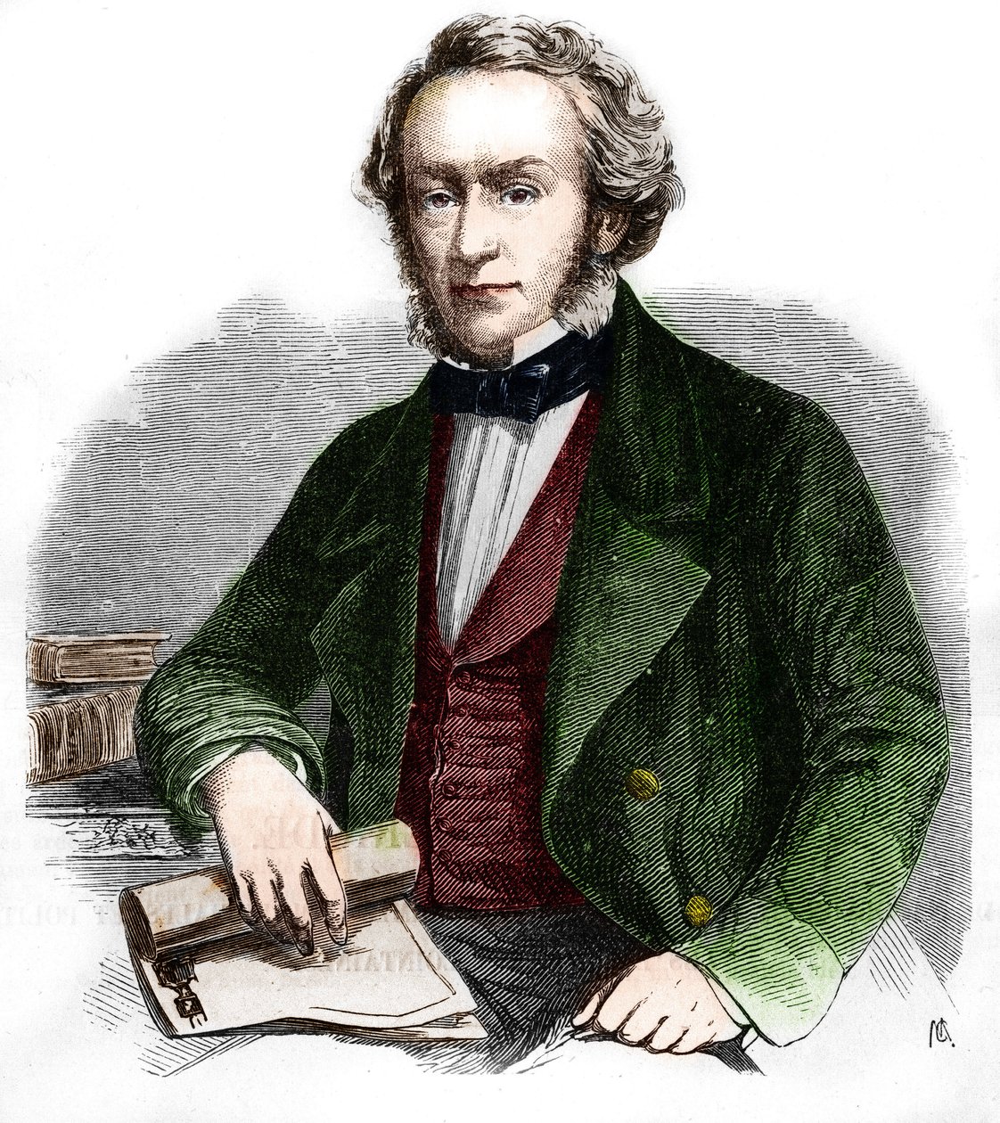 Portrét Richarda Cobdena. Britský ekonom a politik (1804-1865). Rytina z roku 1866. od Unknown artist