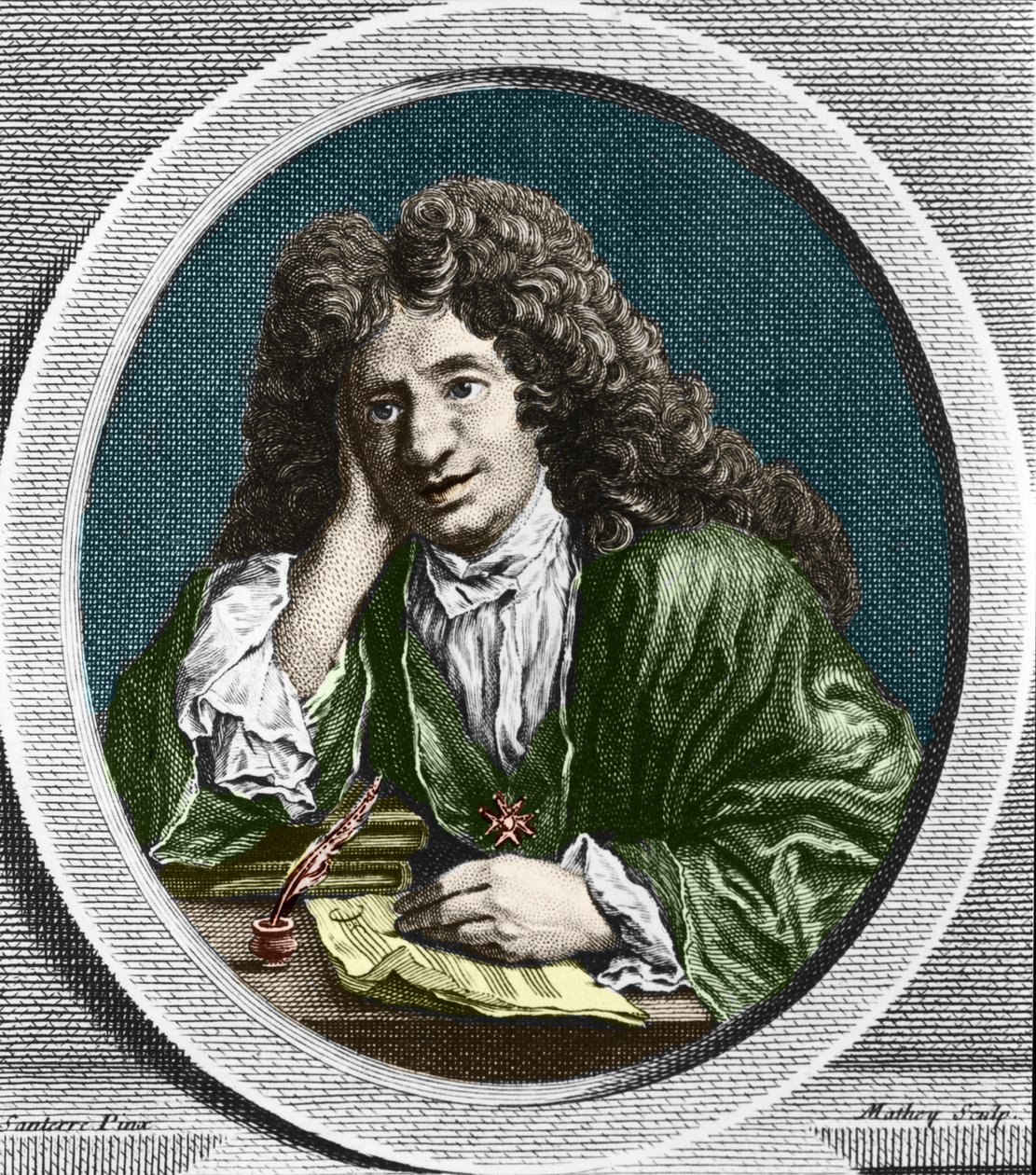 Portrét Richarda Delalanda, superintendenta Hudby krále; b. 15. prosince 1657 v Paříži; d. 18. ledna 1726. od Unknown artist