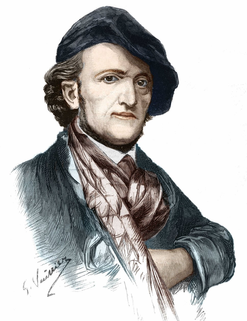 Portrét Richarda Wagnera (1813-1883), německého skladatele a dramatika. od Unknown artist