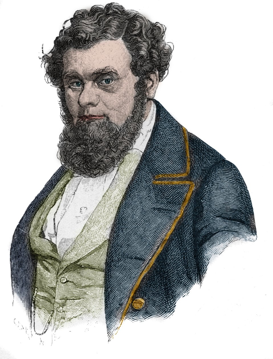 Portrét Roberta Bluma (1807-1848), německého politika, novináře, vydavatele a básníka - Robert Blum německý politik. od Unknown artist