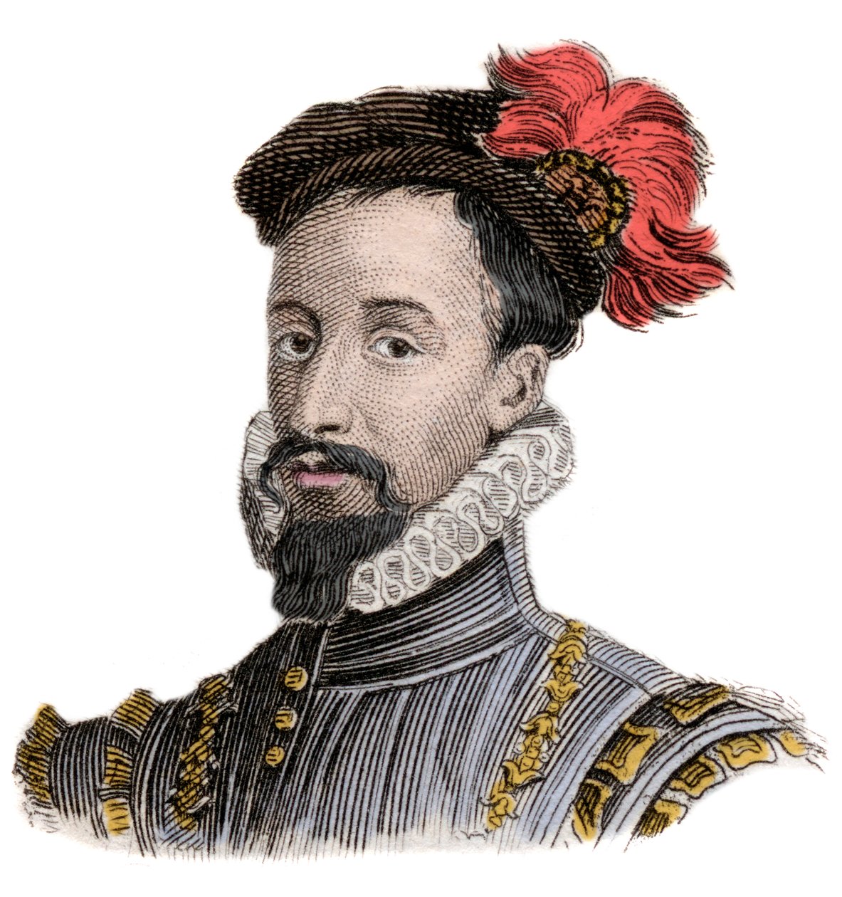 Portrét Roberta Dudleyho (1532-1588) hrabě z Leicesteru, oblíbenec Alžběty I. (Robert Dudley od Unknown artist