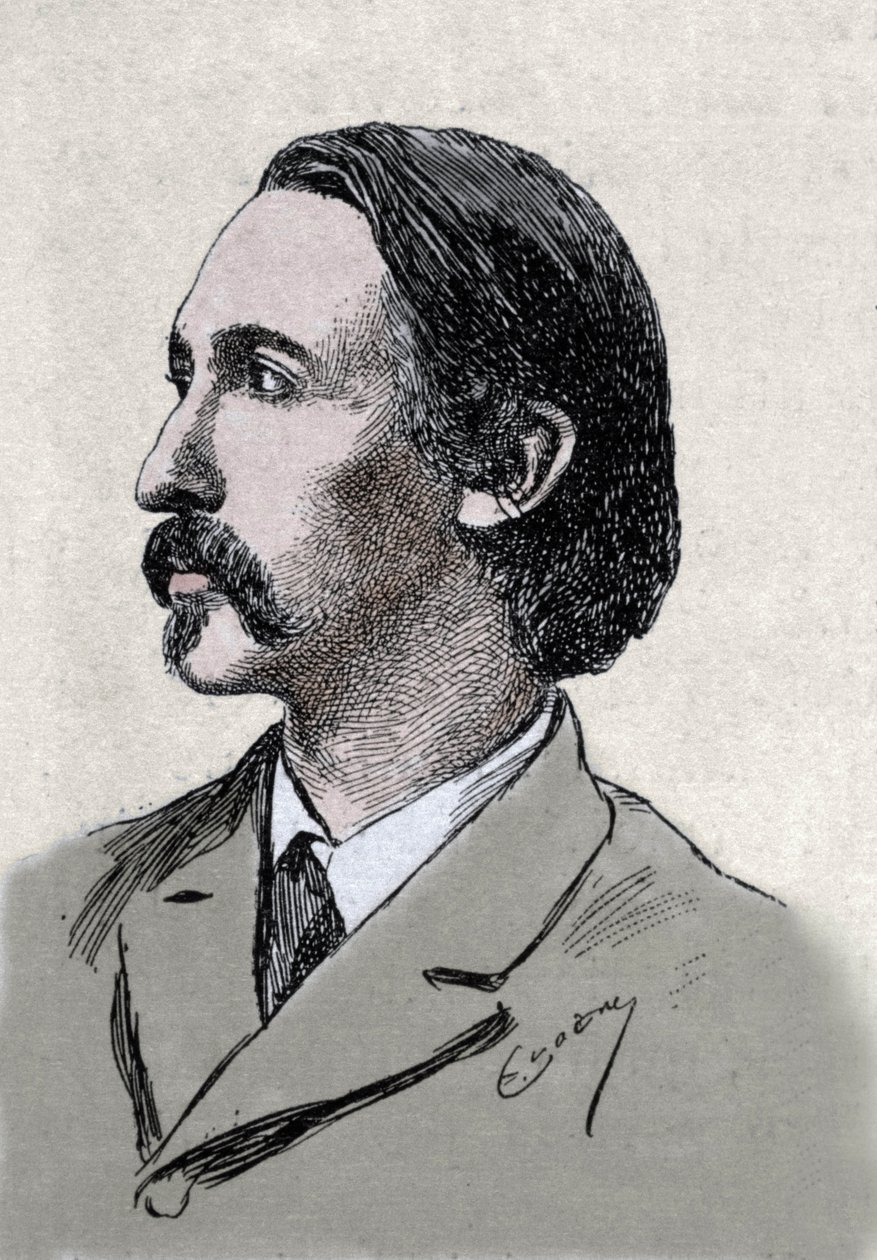 Portrét Roberta Louise Stevensona (1850-1894), britského spisovatele od Unknown artist