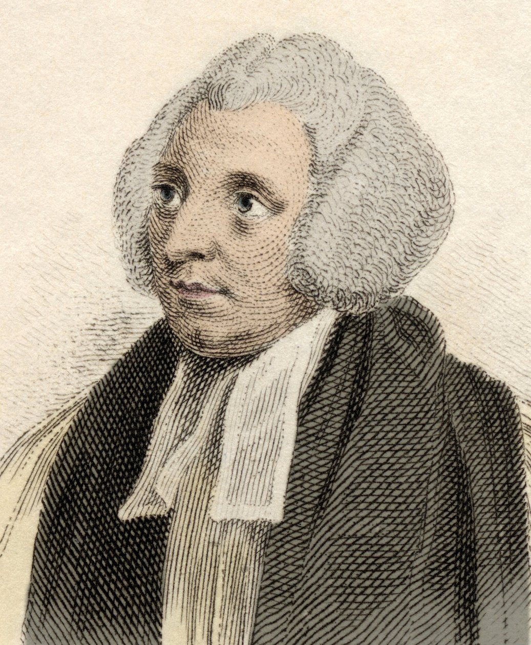 Portrét Roberta Lowtha (1710-1787), anglického eveque, lingvisty a profesora poezie na Oxfordské univerzitě. Rytina 19. století. od Unknown artist