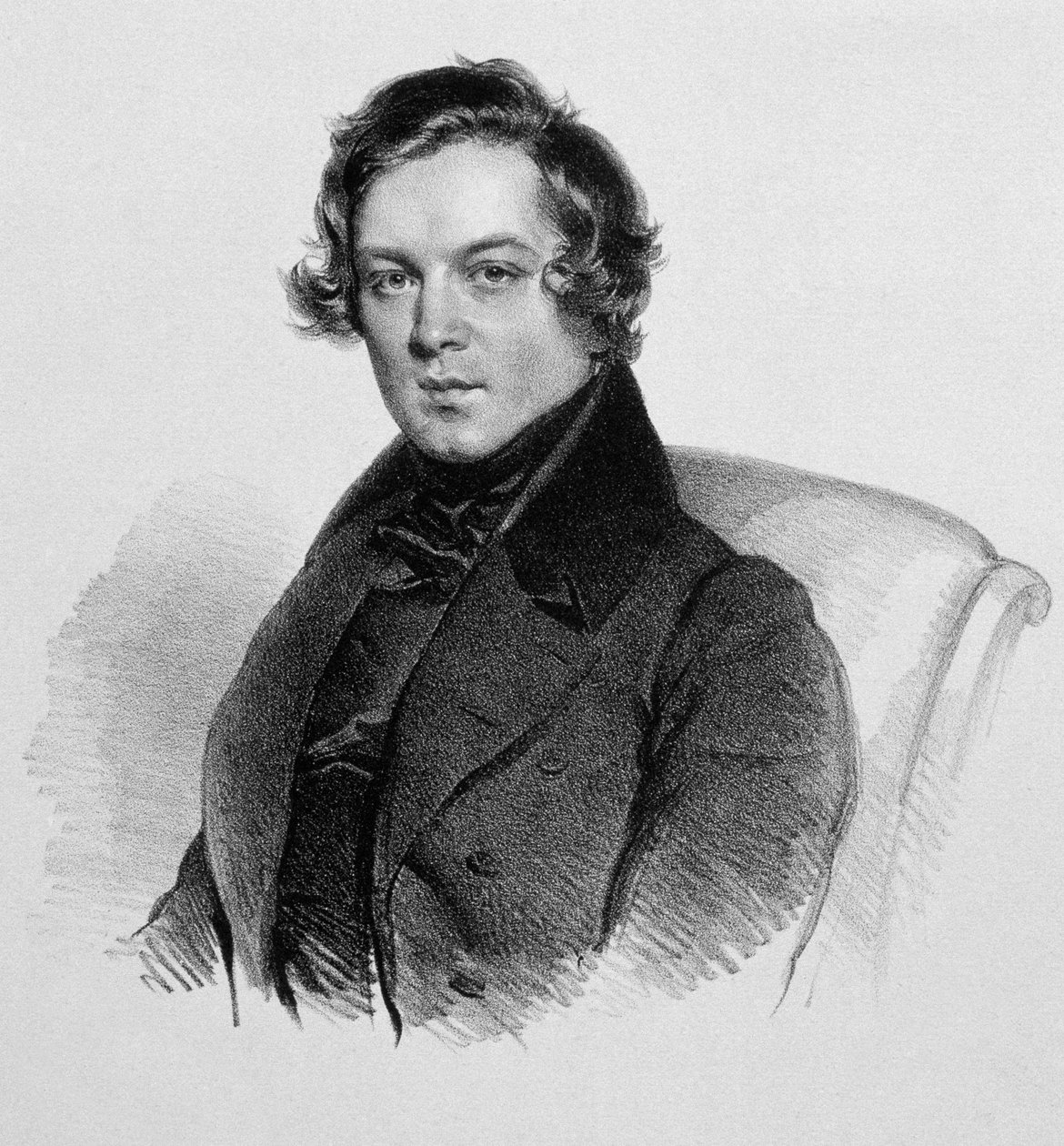 Portrét Roberta Schumanna (1810-1856), německého skladatele. od Unknown artist