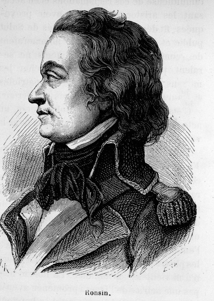 Portrét Ronsina, francouzského spisovatele a generála (1752 - 1794). od Unknown artist