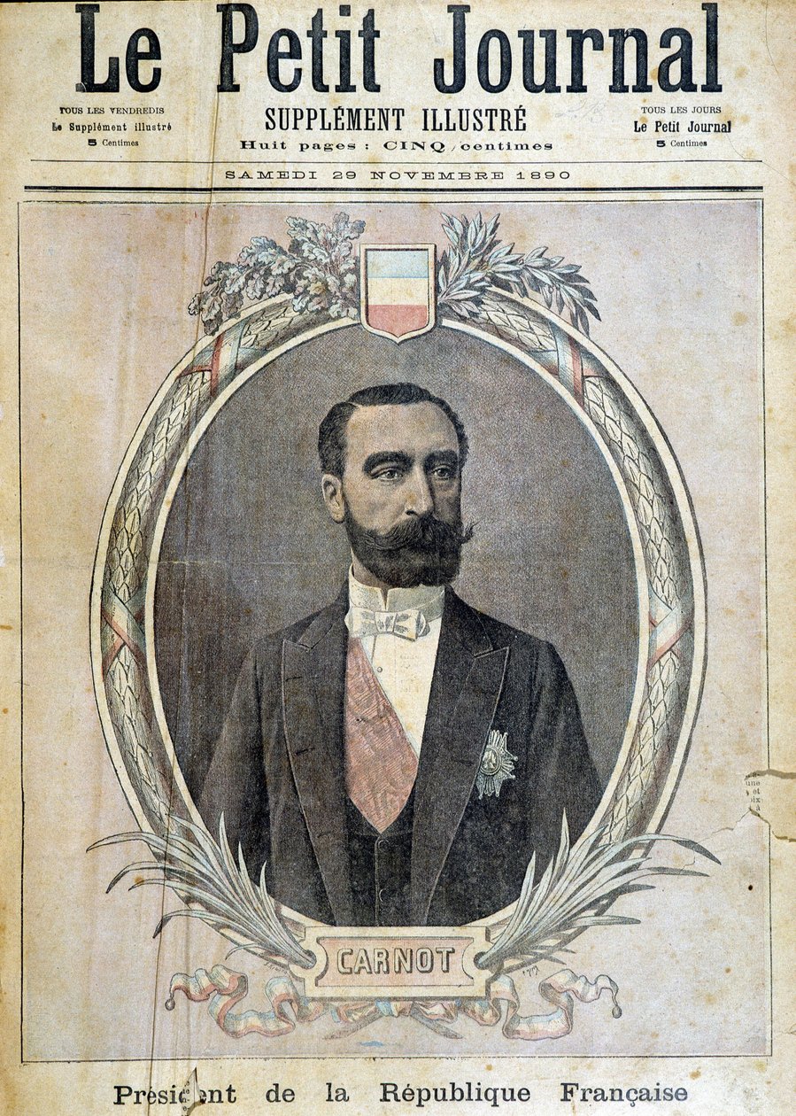 Portrét Sadi Carnotové - obálka “” The Petity Journal”” 29/11/1890. od Unknown artist