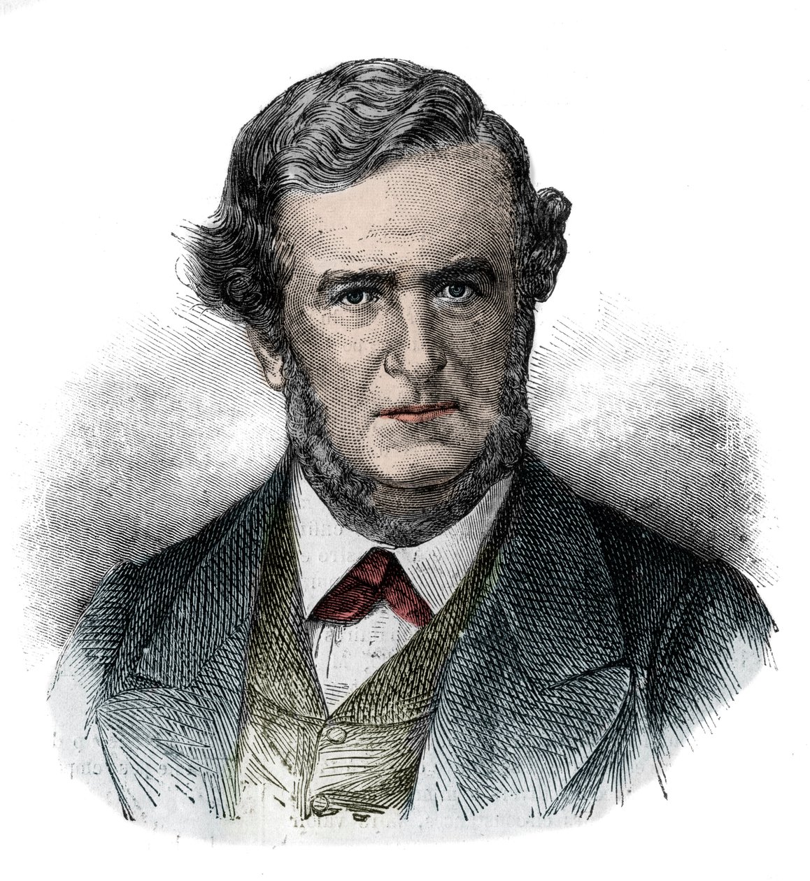 Portrét Salustiana Olozagy (1805-1873) anglický politik, diplomat a spisovatel - rytina 1870 od Unknown artist