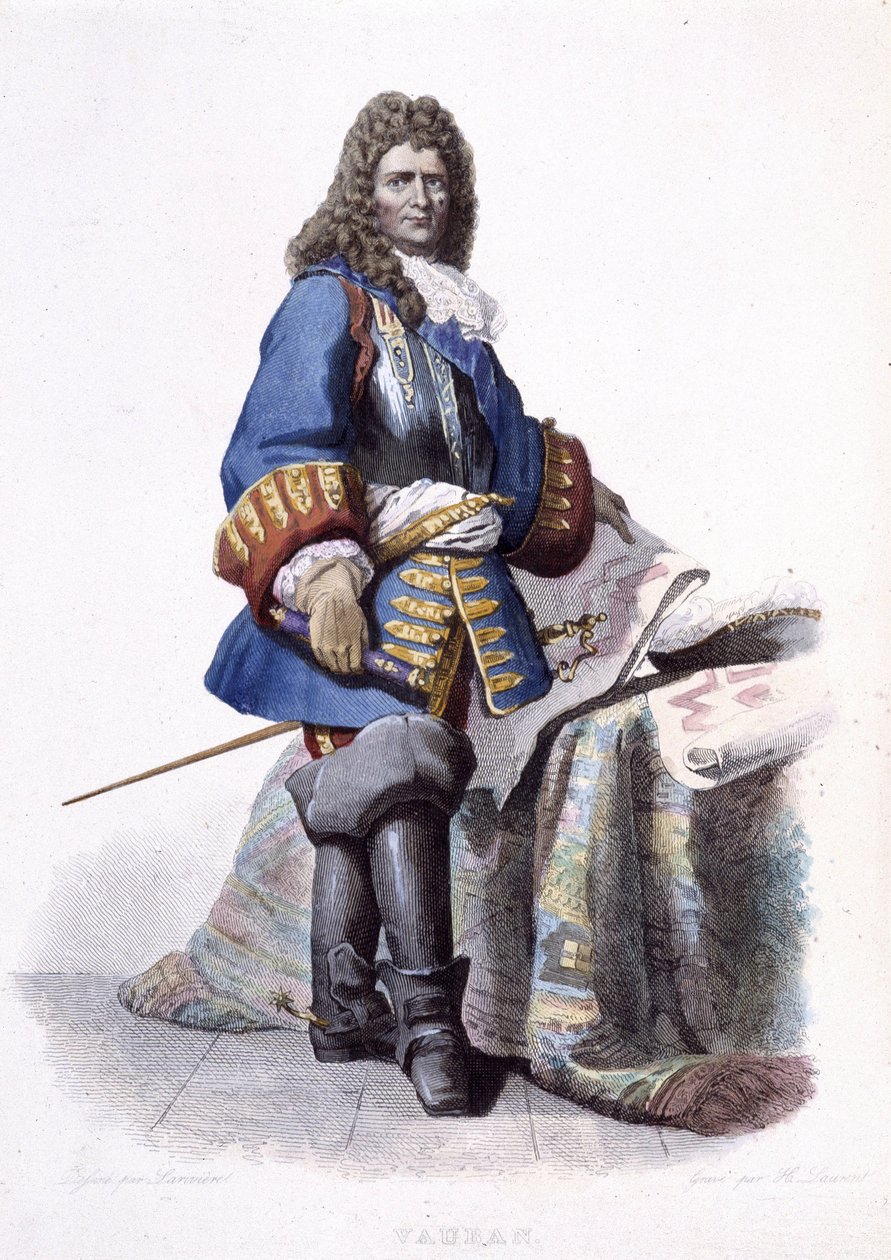 Portrét Sébastiena Le Prestre de Vaubana, francouzského maršála a vojenského inženýra (1633-1707). - v „“Francouzském Plutarchovi““ od Unknown artist