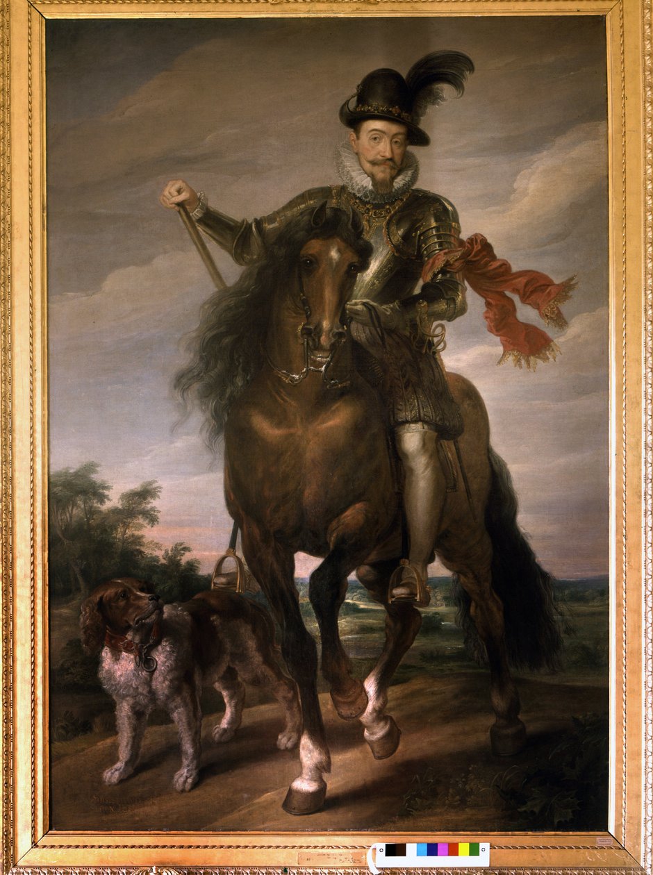 Portrét Sigismonda III Vasa (1566 - 1632) na koni. od Unknown artist