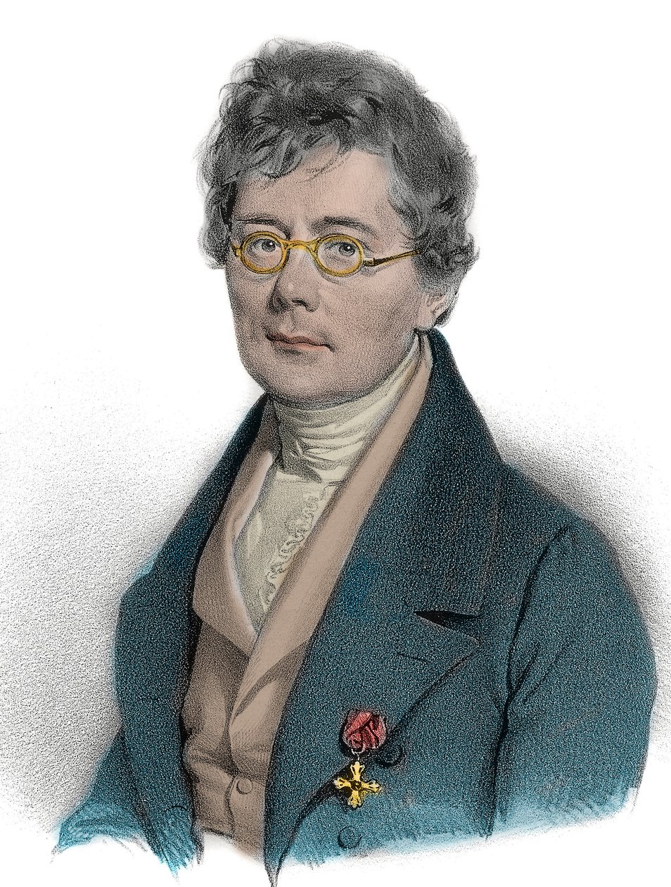 Portrét Simona Sechtera (1788 - 1867), skladatele, teoretika, hudebního pedagoga a dirigenta - Portrét Simona Sechtera hudebního teoretika, pedagoga, varhaníka, dirigenta a rakouského skladatele. 19. století rytina od Unknown artist