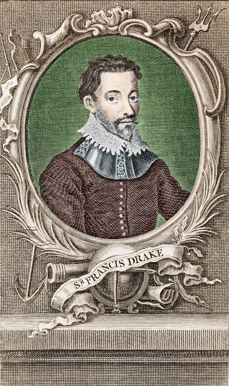 Portrét sira Francise Drakea (1540-1596), anglického mořeplavce. od Unknown artist