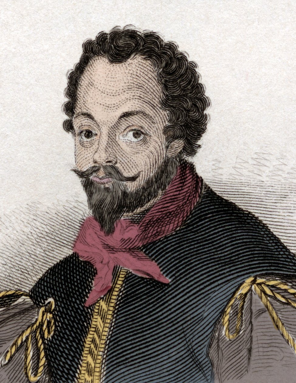 Portrét Sira Francise Drakea (1540-1596), anglického lupiče a mořeplavce. Rytina 19. století. od Unknown artist