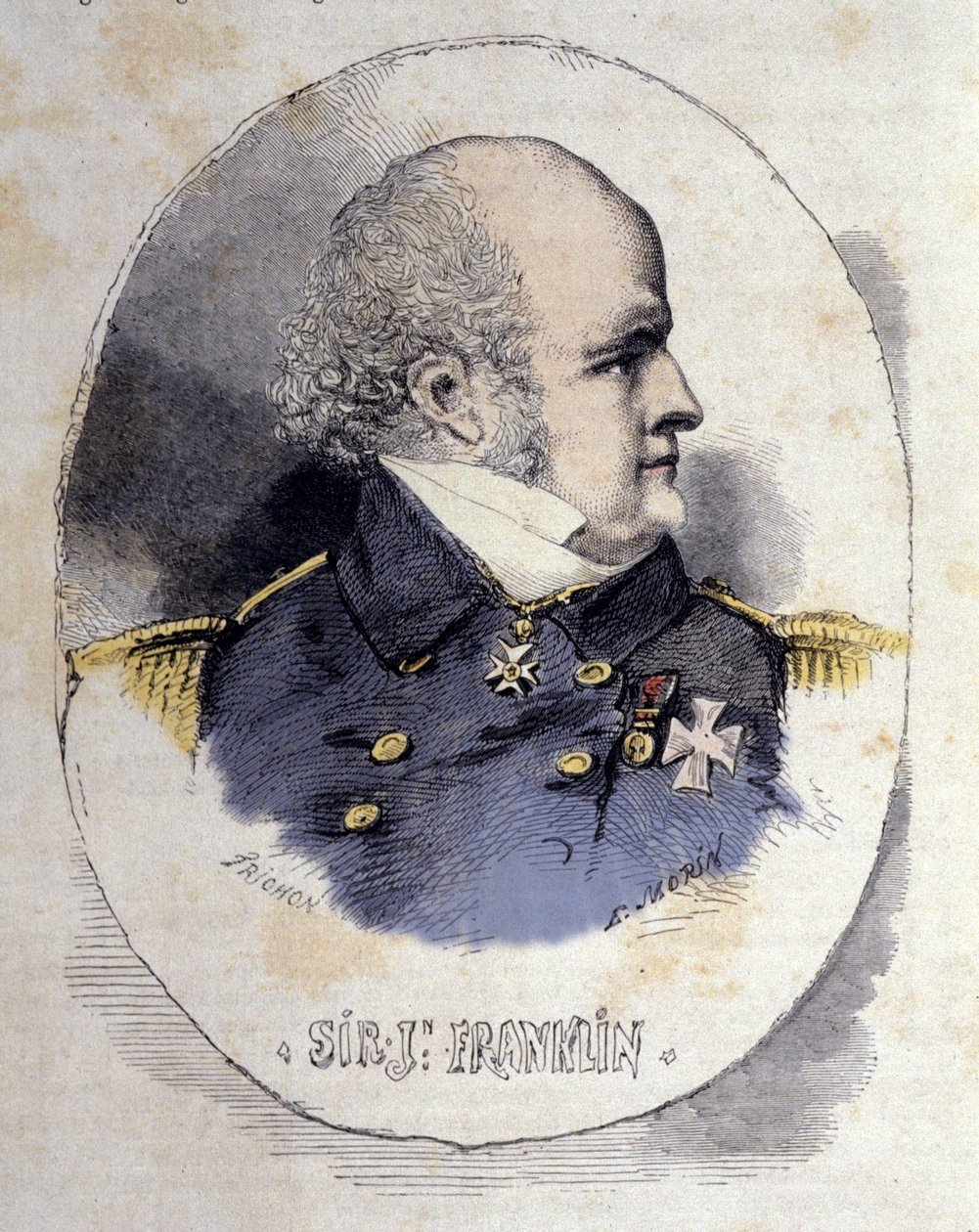Portrét sira Johna Franklina 1786-1847 námořního důstojníka a britského průzkumníka. od Unknown artist