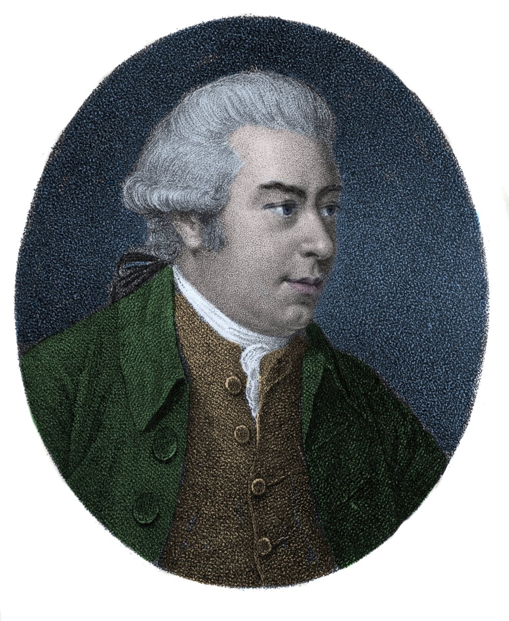 Portrét sira Josepha Bankse (1743-1820), anglického průzkumníka a přírodovědce. Barevná rytina 19. století. od Unknown artist