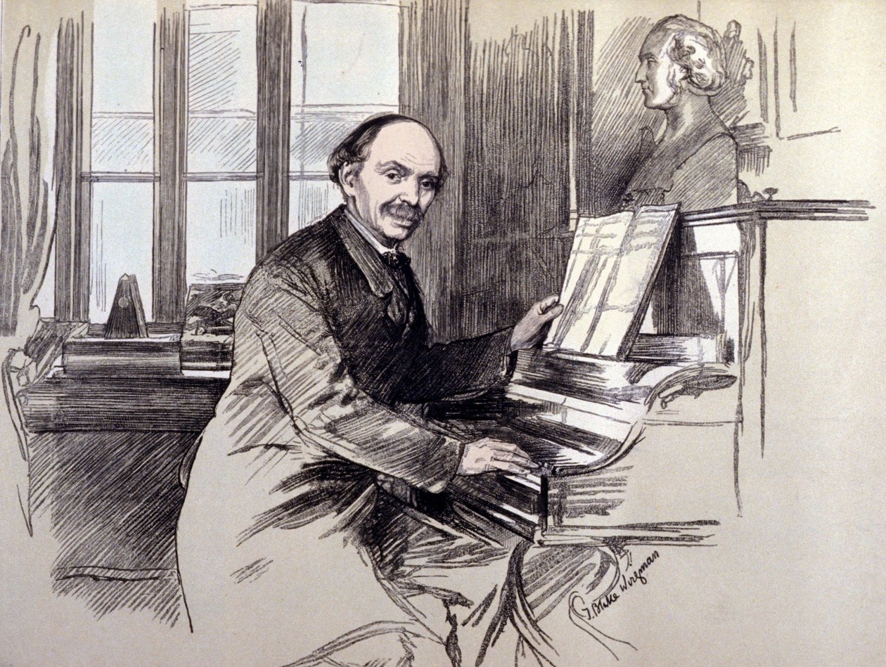 Portrét sira Julia BENEDICTA (1804-1885). Byl to německý skladatel a dirigent, žijící v Anglii. od Unknown artist