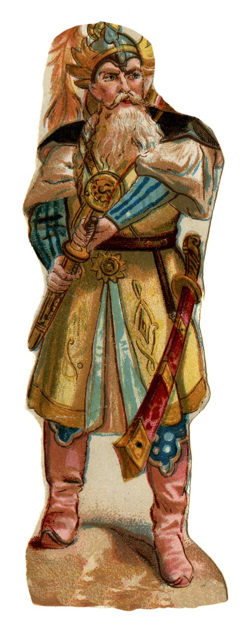 Portrét Tamerlana (1336-1405) (nebo Timura Langa, „Timur chromý“). Chromolitografie, konec 19. století. od Unknown artist