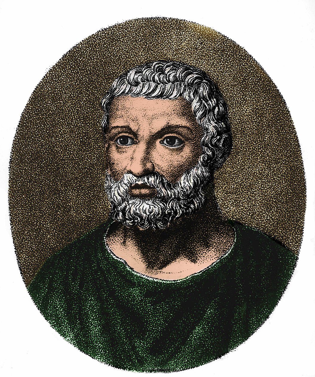 Portrét Thalese de Milet (v gr. Thales) v. -625 - v. -546 od Unknown artist